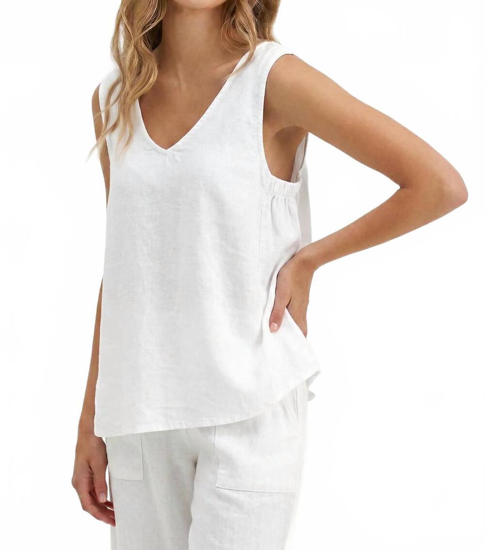 NEW M MADE IN ITALY woven tank top in white